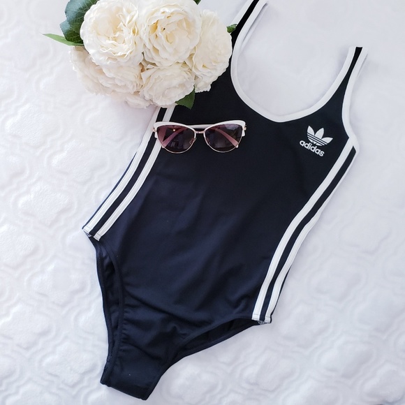 NWT Adidas Orginal 3 Stripes Bathing Suit - Picture 5 of 8